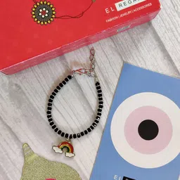 EL REGALO Kids Blue Nazaria Rakhi Combo with Greeting Card & Roli Chawal Shagun-picture-10