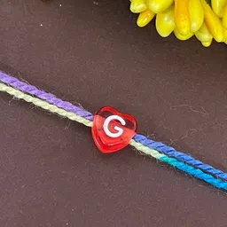 Digital Dress Room Boys G Alphabet Charm Detail Rakhi-87