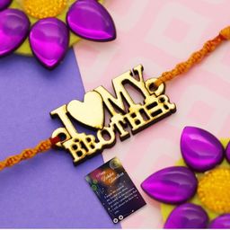 Silver Shine Set Of 2 Rakhi with Roli Chawal Greeting Card-image-89
