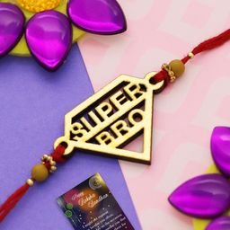 Silver Shine Unisex Set of 2 Bro & OM Charm Beaded Rakhis With Roli Chawal & Card-image-84
