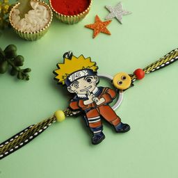 Aapno Rajasthan Naruto Cartoon Rakhi With Roli Chawal & Greetings Card-52