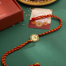VIRAASI Boys Gold Plated Thread Rakhi-5