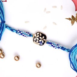 Aapno Rajasthan Beaded Rakhi With Roli Chawal & Greeting Card-image-5