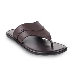 Mochi Men Brown Solid Slip On Comfort Sandals-image-13