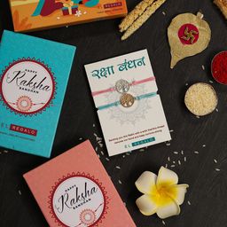 EL REGALO Set Of 2 Life Of Trees  Design Thread Rakhi Bhai Bhabhi Gift Set-image-97