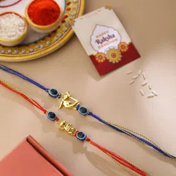 VIRAASI Astronaut & Monkey with Evil Eye Rakhi with Roli Chawal & Card-picture-16