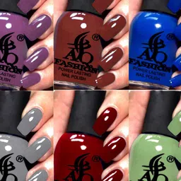 AQ FASHION Set Of 6 Power Lasting Glossy Quick Dry Nail Polish - 9 ml Each-image-41