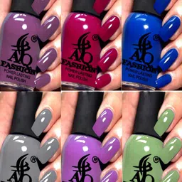 AQ FASHION Set Of 6 Power Lasting Glossy Quick Dry Nail Polish - 9 ml Each-image-62