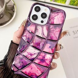 Luxury Kase LK145 Electroplated Geometric iPhone 14 Pro Back Case-image-13