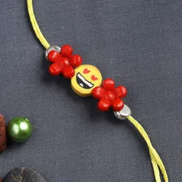 Aapno Rajasthan Kids Red & Yellow Loving Smiley Rakhi-image-38