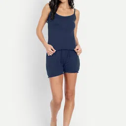 BLAZON Women Navy Blue Pure Cotton Night Suit-picture-58