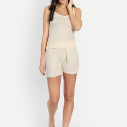BLAZON Women Off White Pure Cotton Night Suit-picture-56