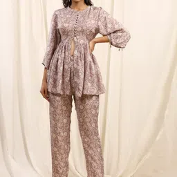 Readiprint Fashions Printed Pleated Pure Silk Top with Trouser-picture-28