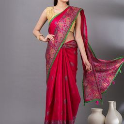 MAHALASA Floral Printed Saree-image-99