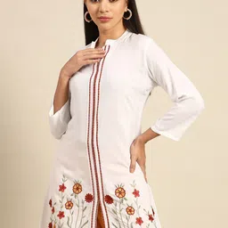 KALINI Floral Embroidered Thread Work Thread Work Kurti-picture-29