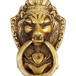 Indianshelf Yellow Lion Entry Door Knocker-47