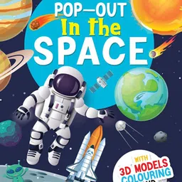 Dreamland Kids Pop-Out In the Space- With 3D Models Colouring Stickers Activity Book-24