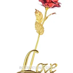 INTERNATIONAL GIFT Red & Golden Rose Flower Gift Set-picture-21