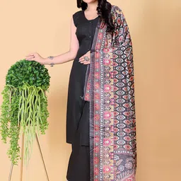 HERE&NOW Women High Slit Kurta with Trousers & With Dupatta-picture-40