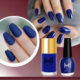 MI FASHION Set of Velvet Matte Nail Polish 9.9ml - 766 & High Shine Nail Polish 15ml - 19-35