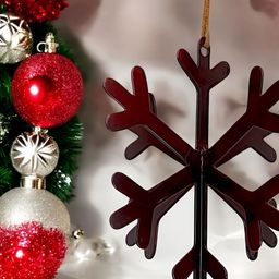 Hind Decor Dark Red Metallic Hanging Christmas Snowman-11