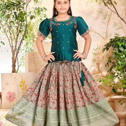 Sangria Girls EmbroideredLehenga With Choli-picture-36