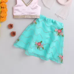 MANY FROCKS & Infant Girls Embellished Ready to Wear Lehenga Choli With Dupatta-image-21