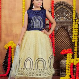 Aarika Girls Embellished Ready to Wear Lehenga & Blouse With Dupatta-picture-17