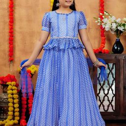 Aarika Girls Printed Ready to Wear Lehenga & Blouse With Dupatta-picture-39