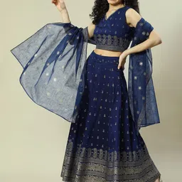 Rangriti Printed Ready to Wear Lehenga & Blouse With Dupatta-image-65