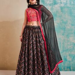 Fusionic Embroidered Beads and Stones Ready to Wear Lehenga & Blouse With Dupatta-picture-12