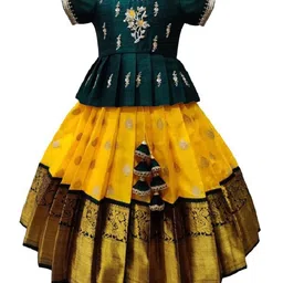 Wommaniya Impex Girls Embroidered Top With Skirt-image-73