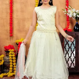Aarika Girls Embroidered Ready to Wear Lehenga & Blouse With Dupatta-picture-42