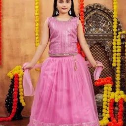 Aarika Girls Embellished Ready to Wear Lehenga &-picture-32