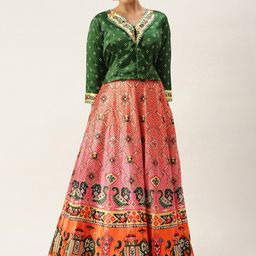 Kaizen TEXO FAB Printed Semi-Stitched Lehenga & Unstitched-picture-30