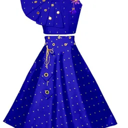 BAESD Girls Embroidered Mirror Work Ready to Wear Lehenga Choli-picture-20