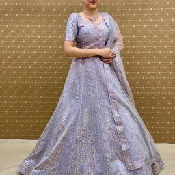 KUNDAN FAB Embroidered Ready to Wear Lehenga & Blouse With Dupatta-picture-20