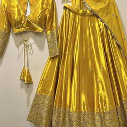 StyleStatement Embellished Ready to Wear Lehenga & Unstitched Blouse With Dupatta-picture-4