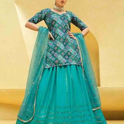 SHUBHKALA Printed Ready to Wear Lehenga & Blouse With Dupatta-18