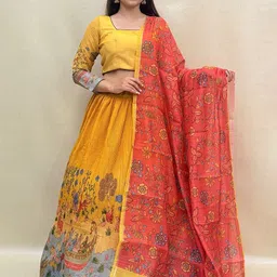KUNDAN FAB Printed Ready to Wear Lehenga & Blouse With Dupatta-38