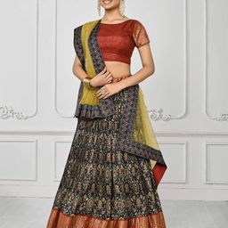 SAPTRANGI Printed Ready to Wear Lehenga Choli With Dupatta-image-76