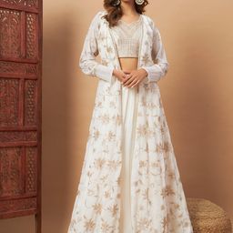 Chhabra 555 Embroidered Floor Length Lehenga &Choli With Jacket Set-picture-56