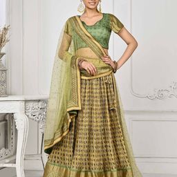 SAPTRANGI Printed Ready to Wear Lehenga Choli With Dupatta-image-66