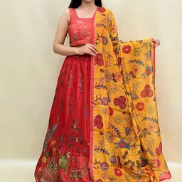 KUNDAN FAB Printed Ready to Wear Lehenga & Blouse With Dupatta-49
