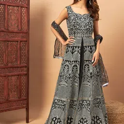 Chhabra 555 Mirror Zari Embroidered Lehenga With Choli & Dupatta-image-26