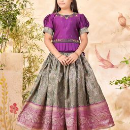 Sangria Girls Embroidered Lehenga With Choli-image-66
