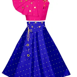 BAESD Girls Embroidered Mirror Work Ready to Wear Lehenga Choli-picture-39