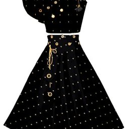 BAESD Girls Embroidered Mirror Work Ready to Wear Lehenga & Choli-picture-25