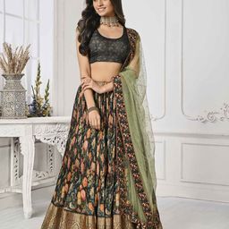 SAPTRANGI Printed Ready to Wear Lehenga & Blouse With Dupatta-image-26