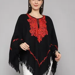 CRAFTBAZAR Kashmiri Embroidered Poncho-picture-33